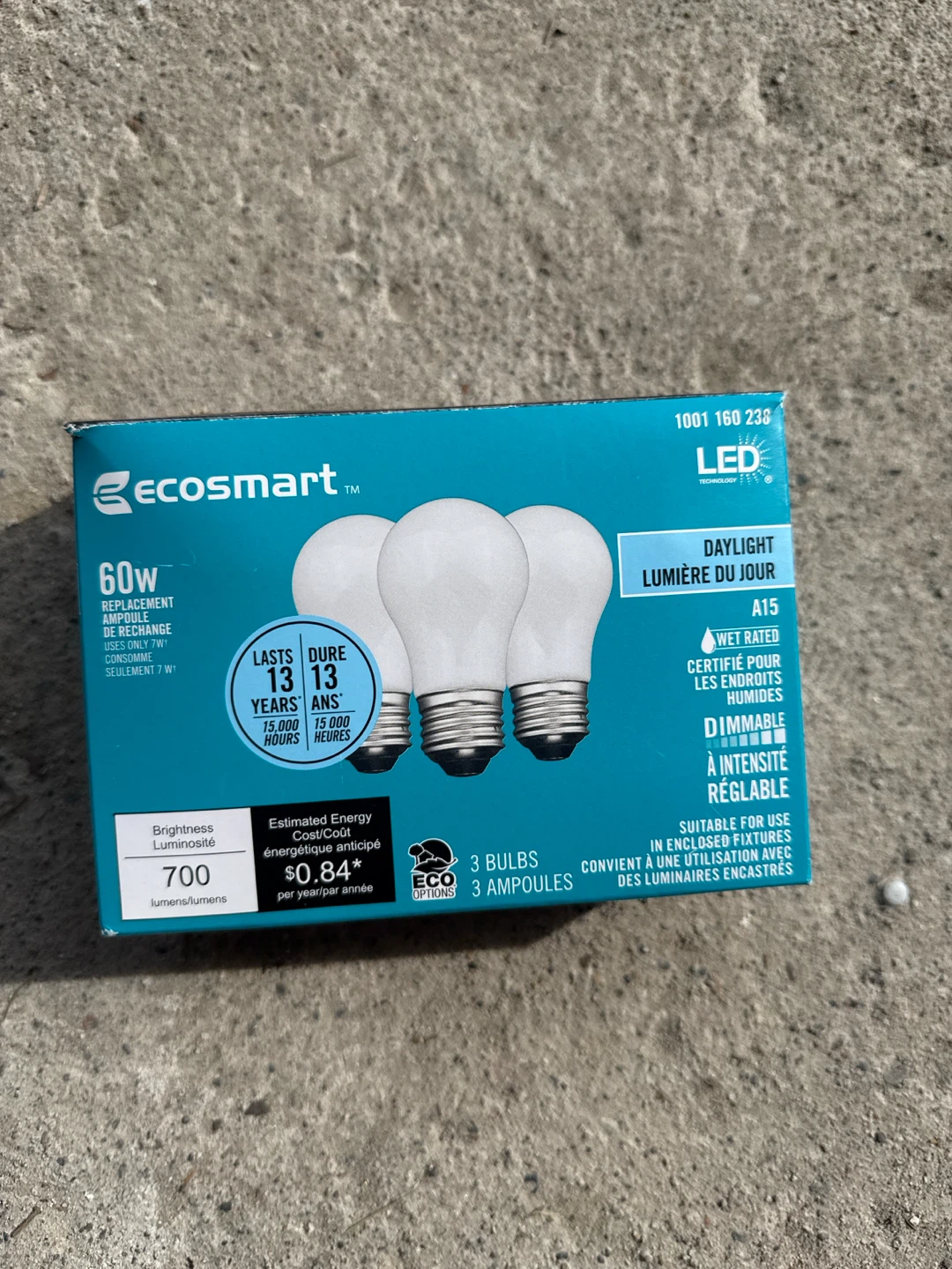 EcoSmart A15 LED Light Bulbs 2-Pack Daylight