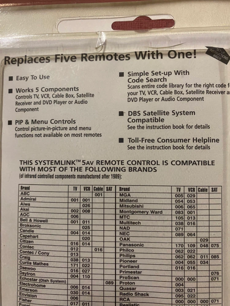 RCA Systemlink 5AV Universal Remote Control - photo 3