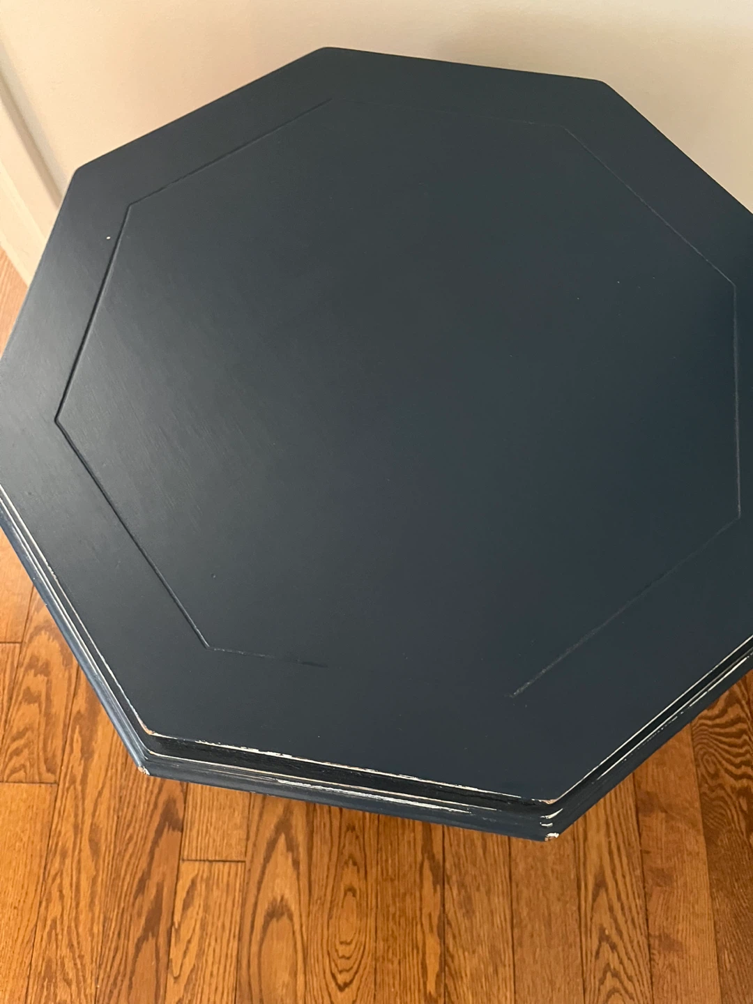 Navy blue wooden side table - photo 3