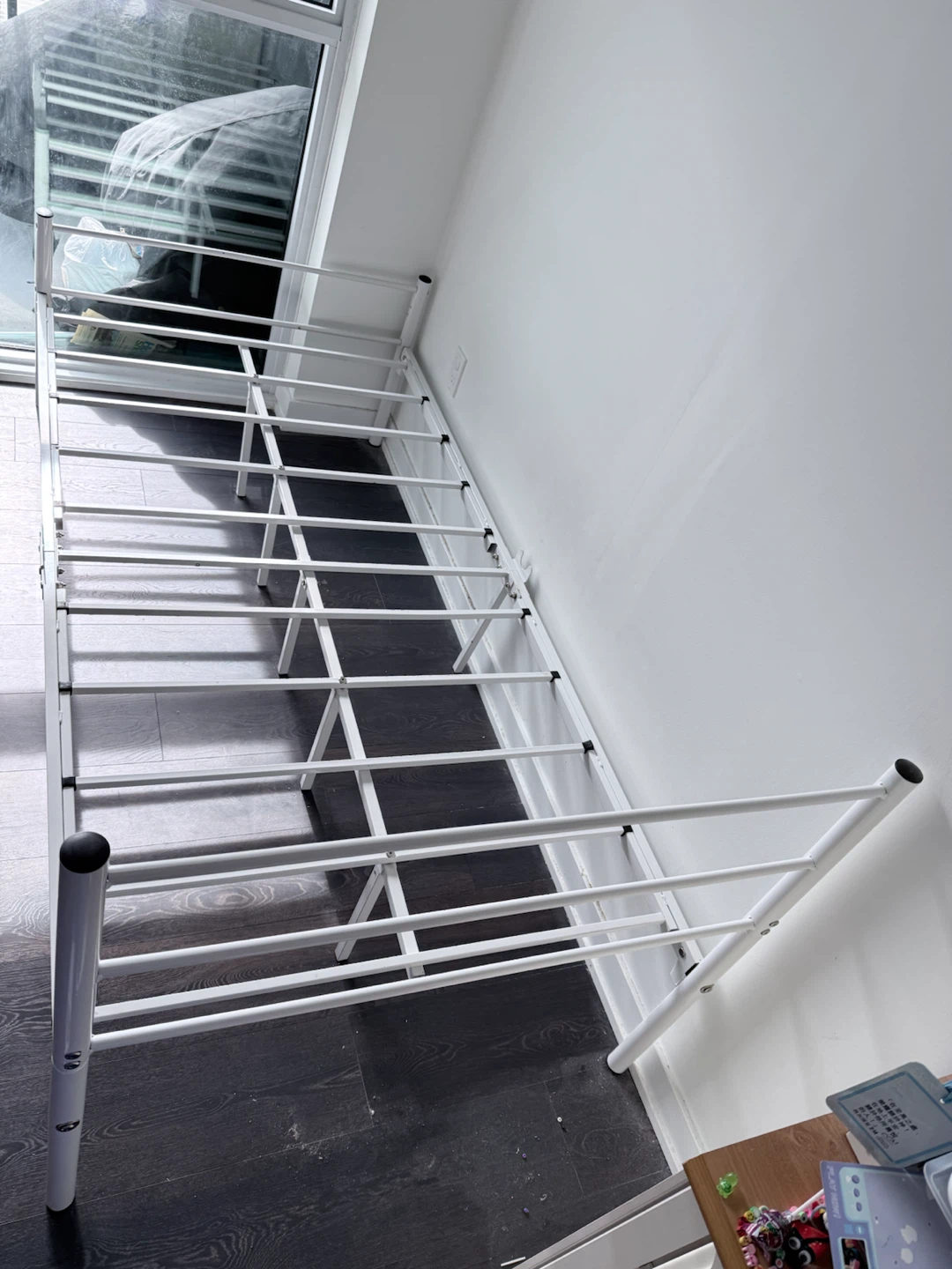White Twin Metal Bed Frame - photo 2