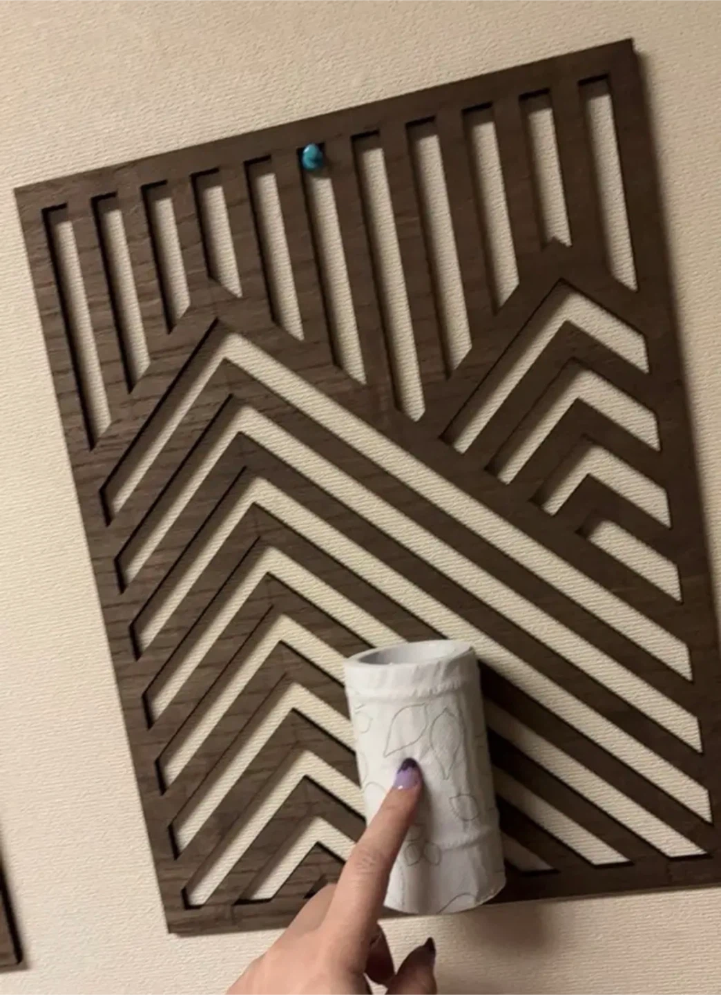 Set of 3 Geometric Wooden Wall Art Panels - photo 2