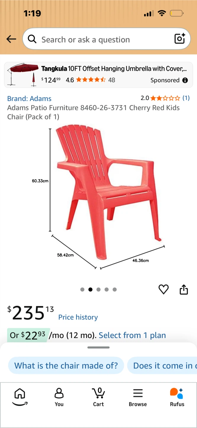 Adams Kids Patio Chairs - Set of 2 - photo 4