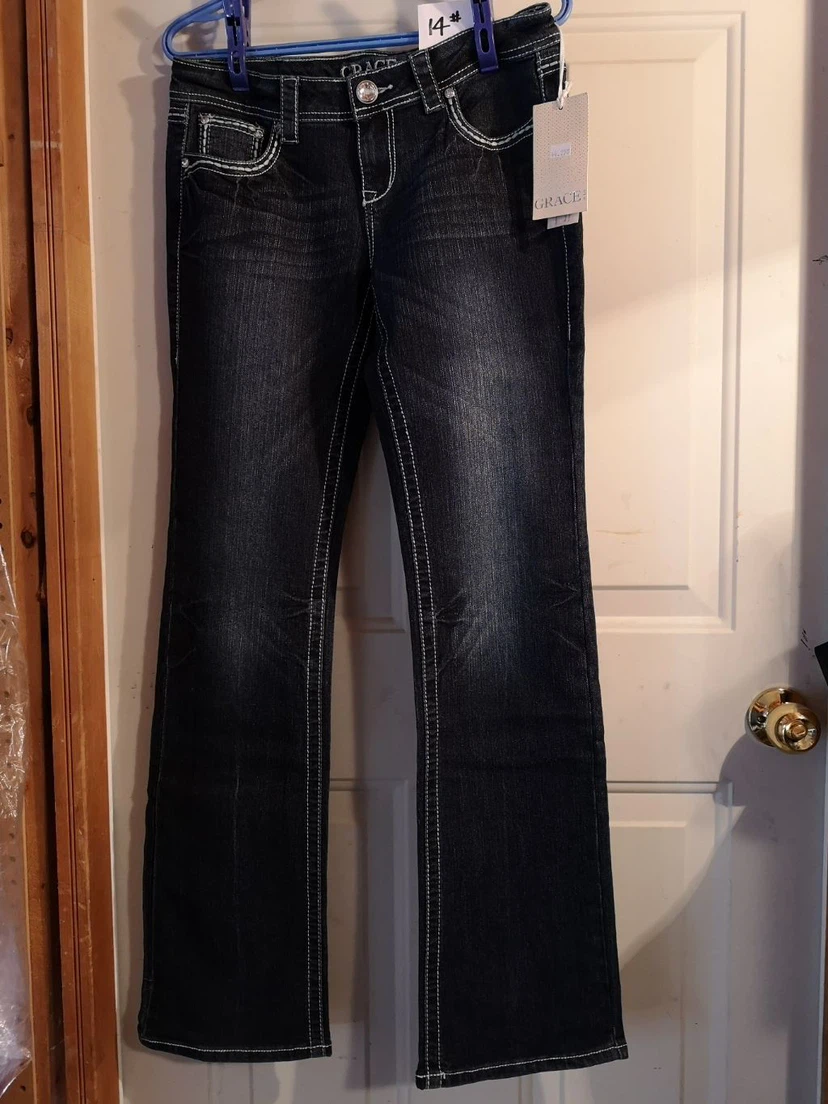 Grace in LA dark wash denim jeans