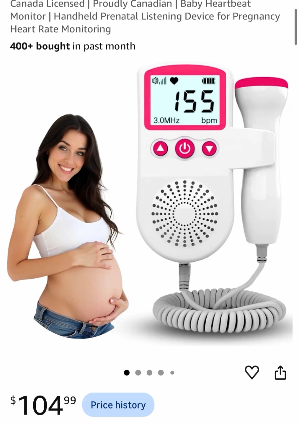 New Fetal Doppler Heart Monitor