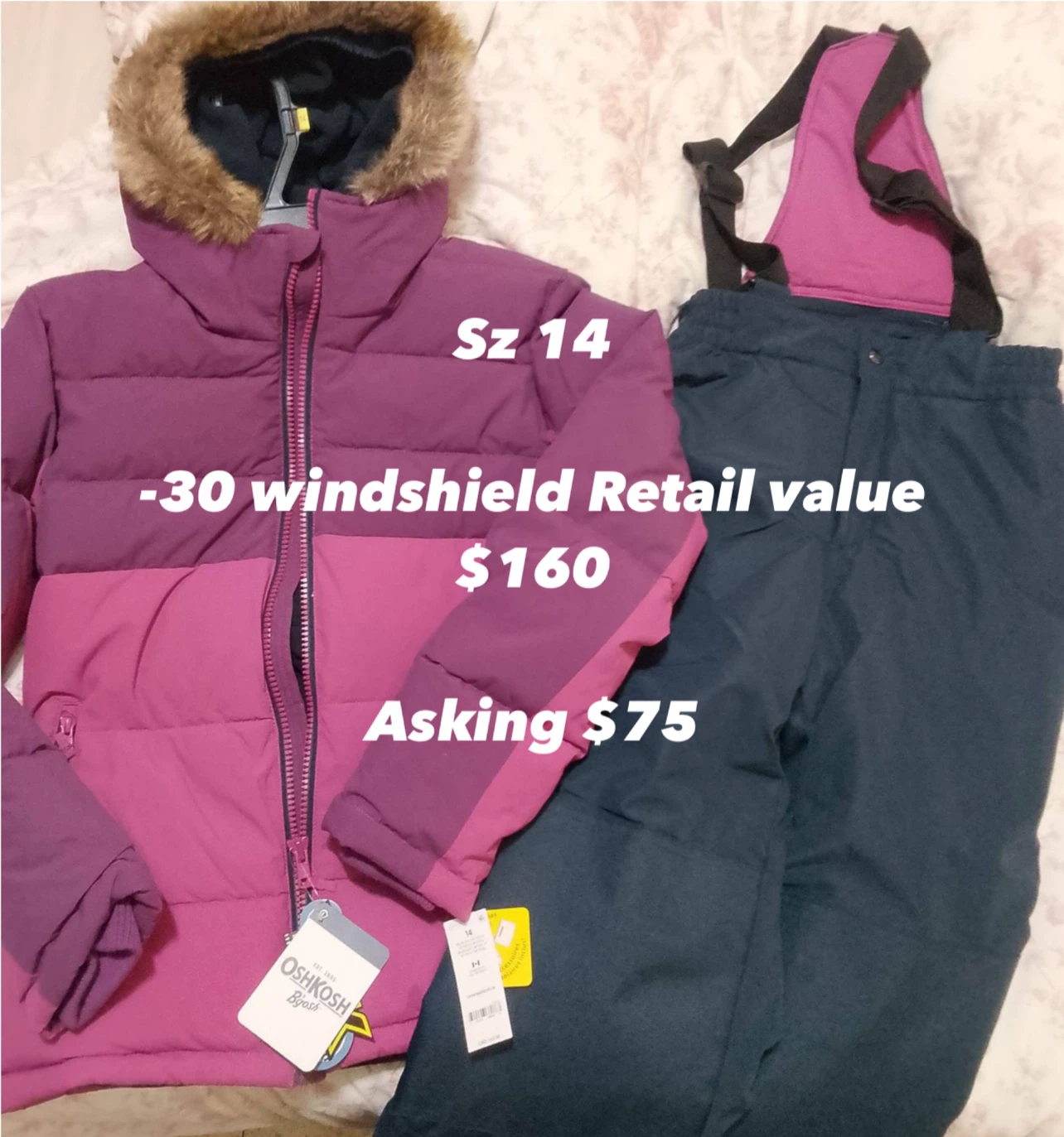OshKosh B'gosh Winter Snow Suit Size 14