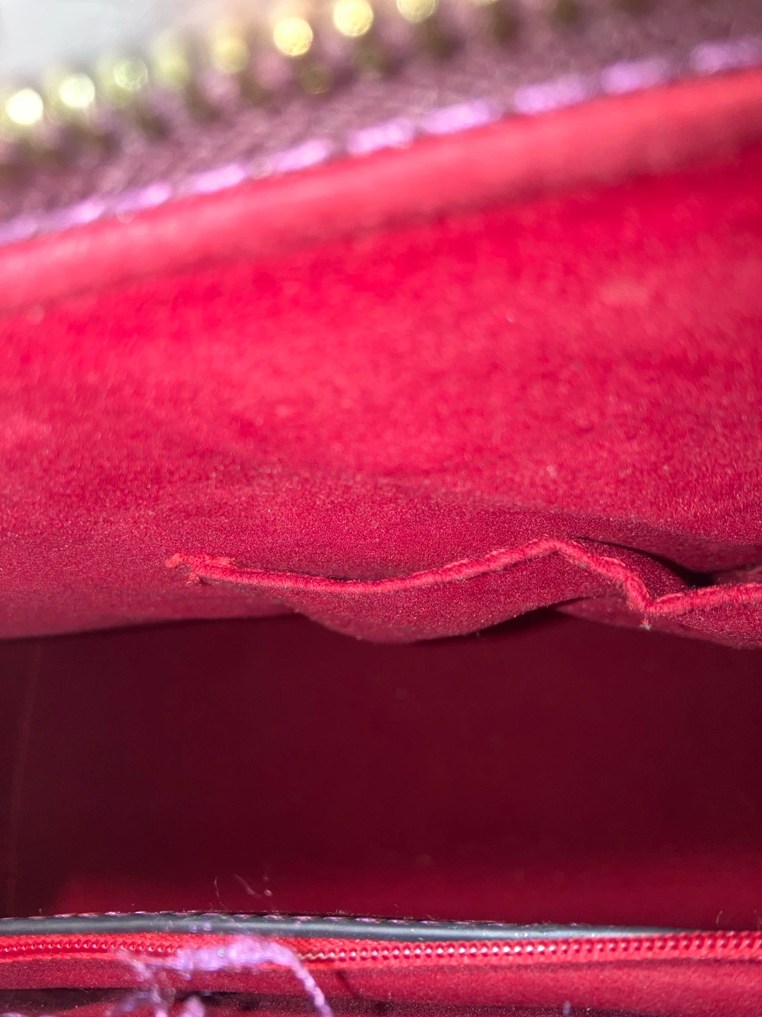 Burgundy Patent Leather Dome Satchel Bag - photo 2