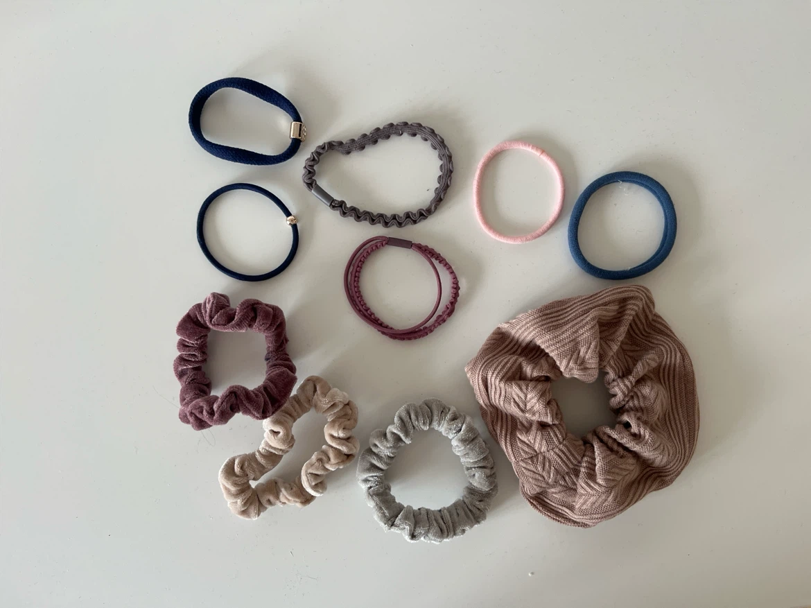 Assorted Hair Scrunchies and Elastic Bands