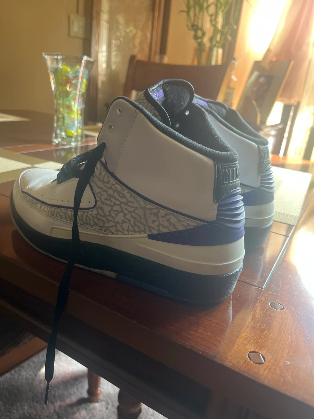 Nike Air Jordan 2 Retro White and Purple - photo 2