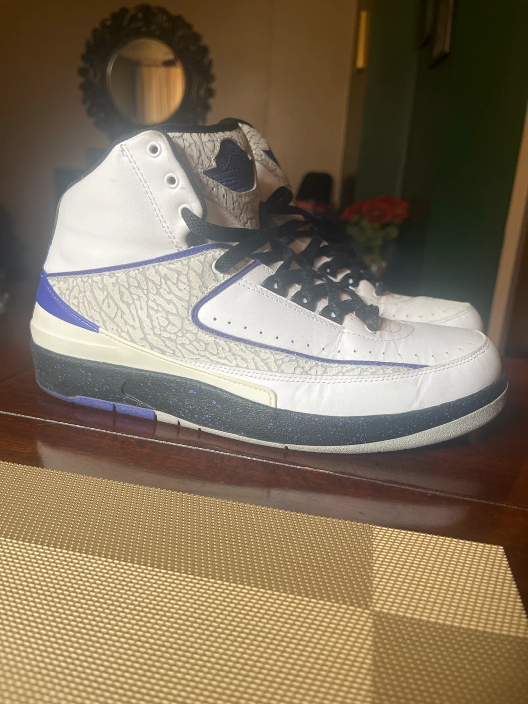 Nike Air Jordan 2 Retro White and Purple - photo 3