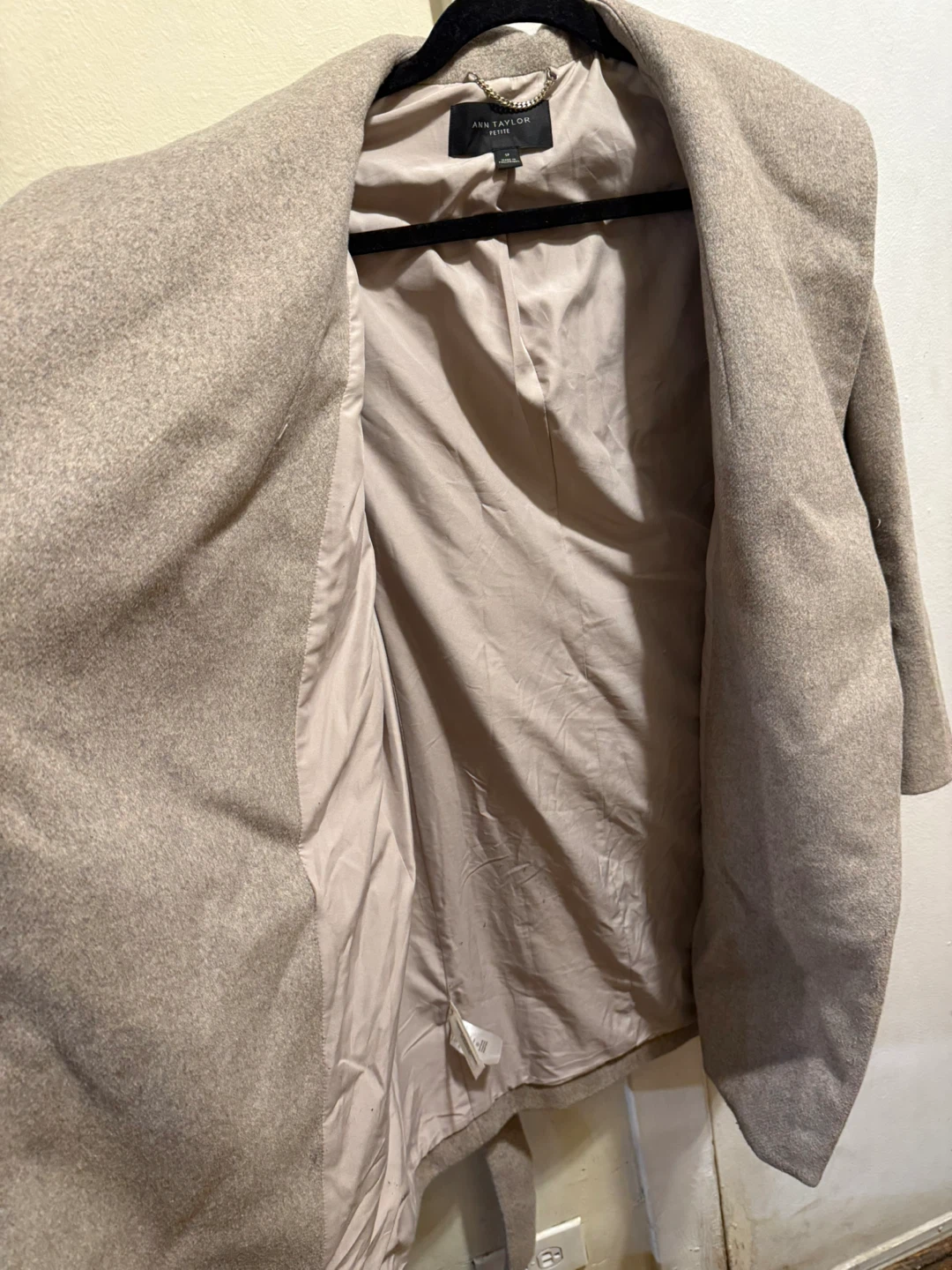 Ann Taylor Petite Beige Coat Size SP