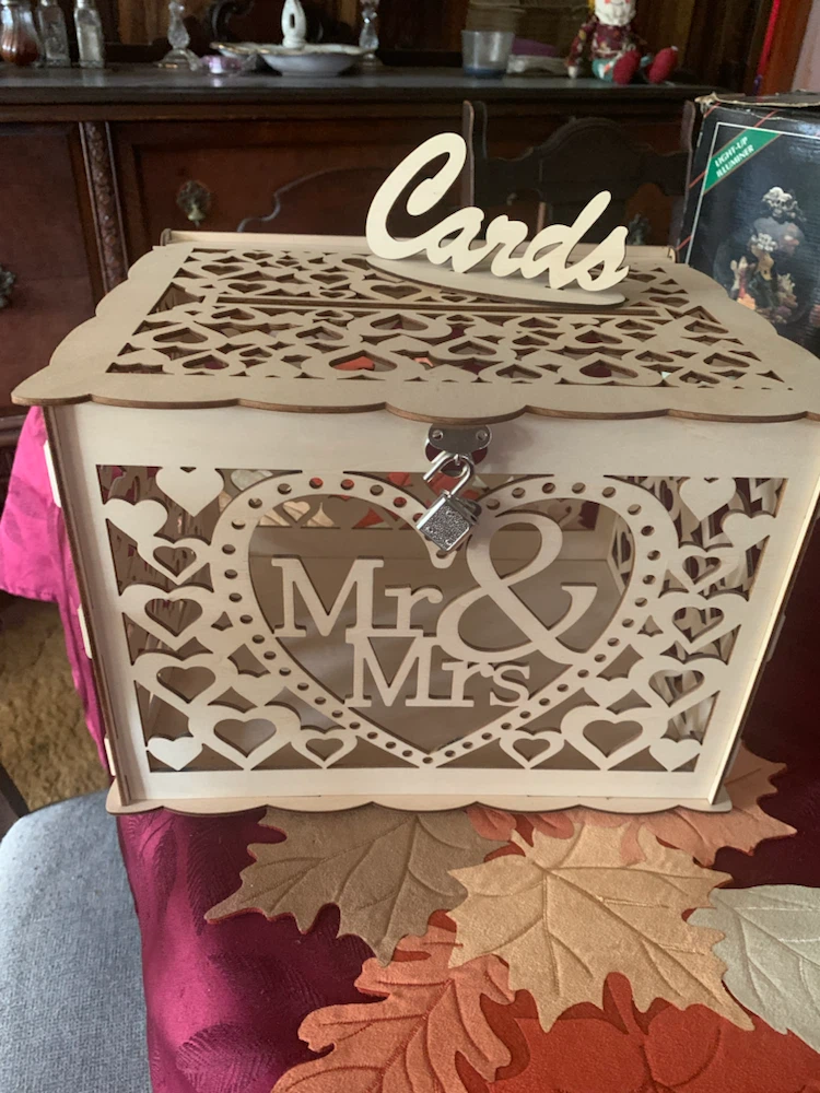 Mr & Mrs Wedding Card Box