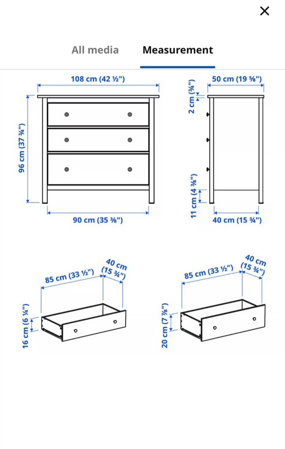 IKEA Hemnes 3-Drawer Chest - photo 4