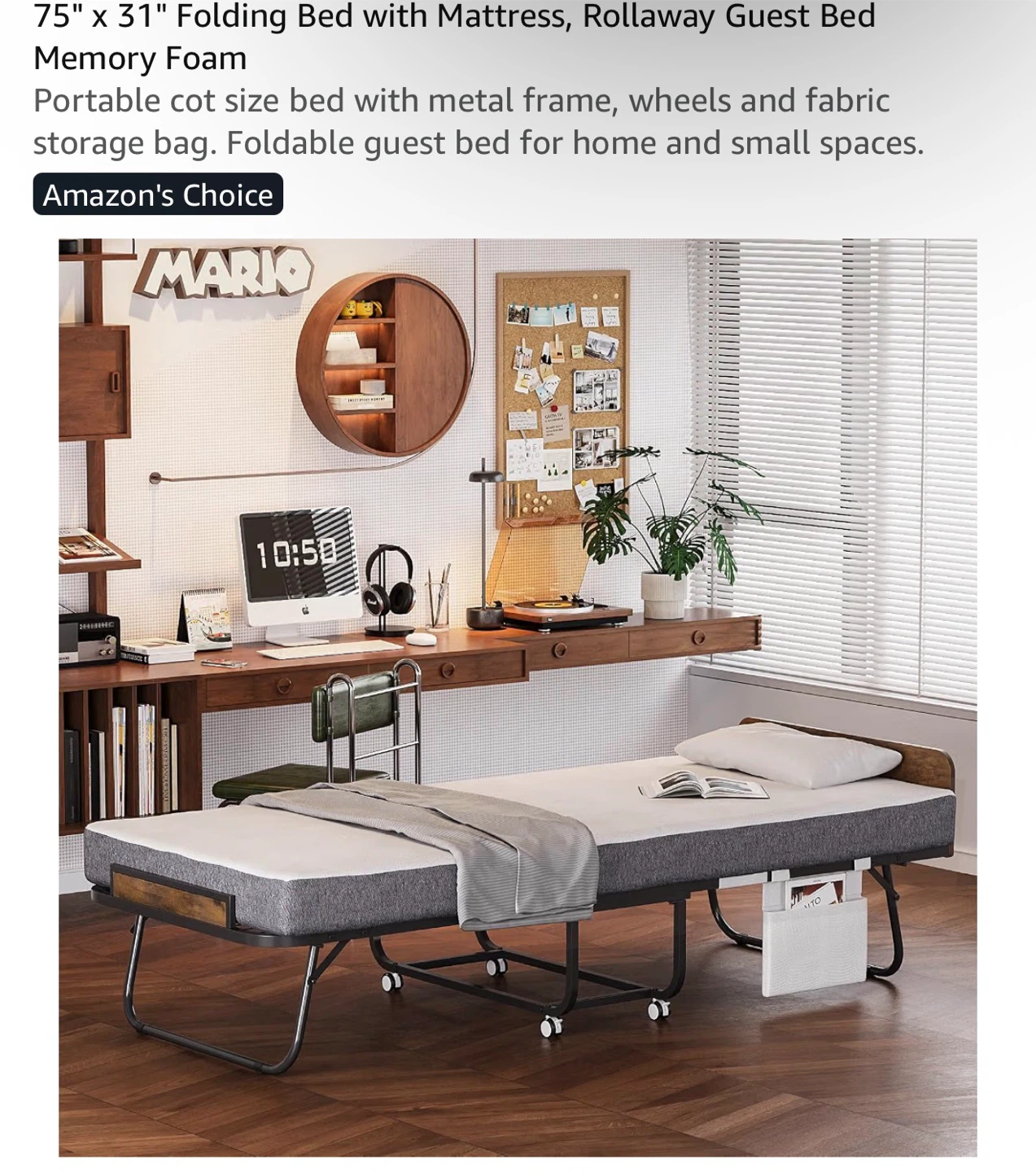 Brand new/ Folding bed with mattress