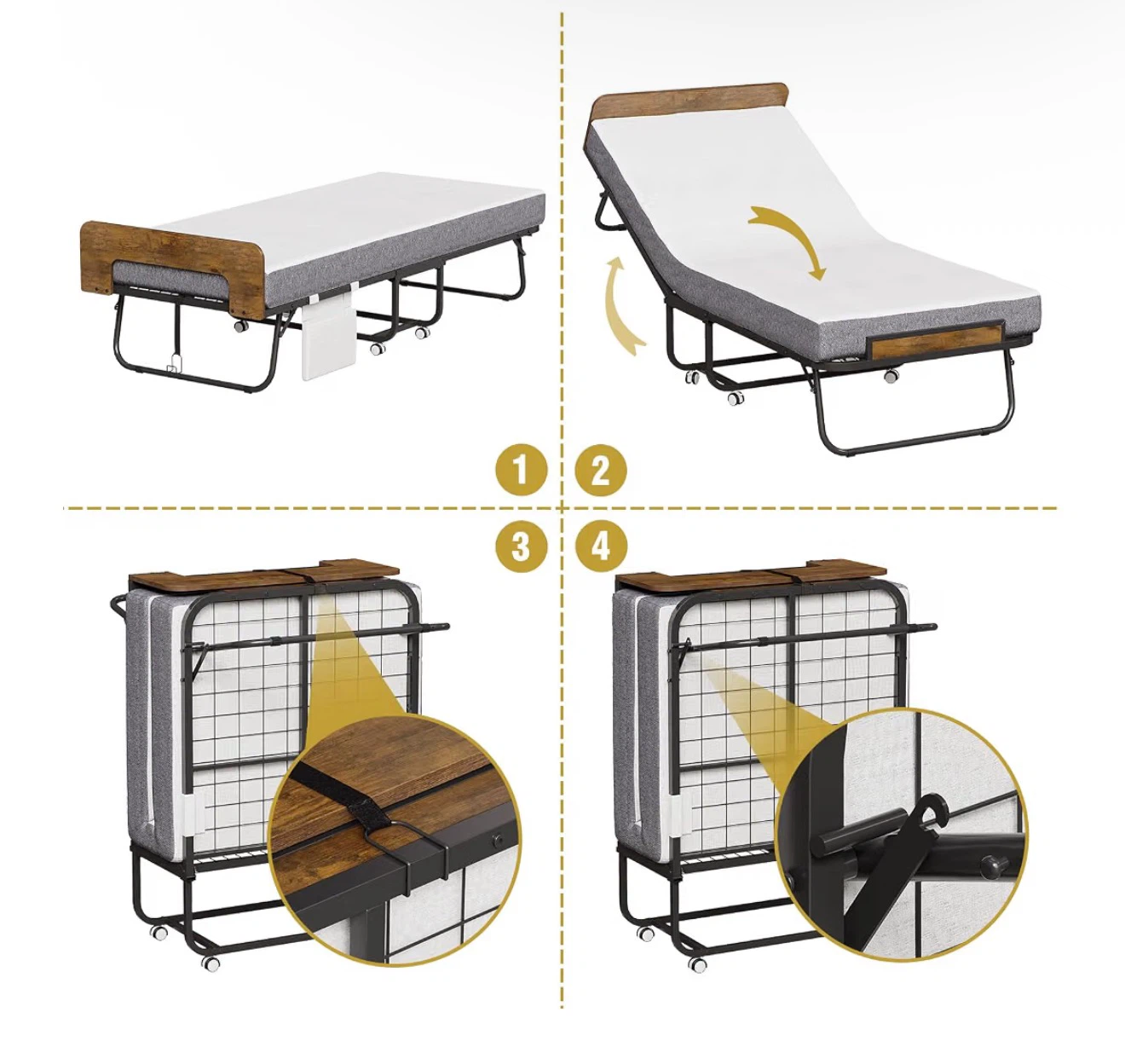 Brand new/ Folding bed with mattress - photo 2