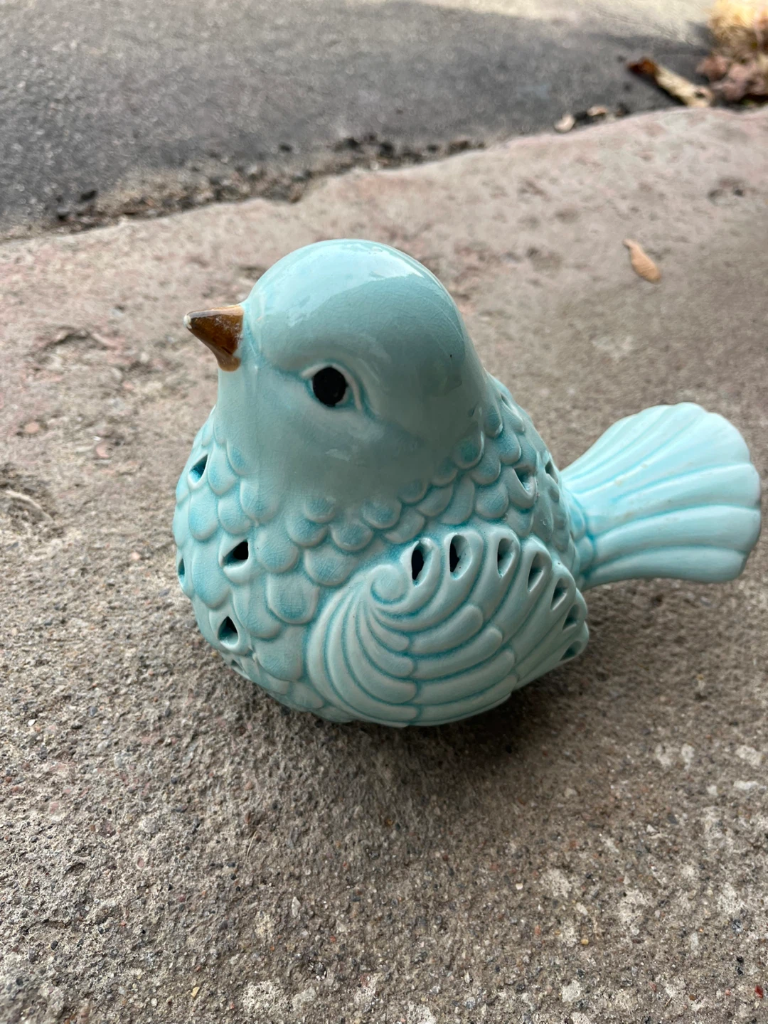 Light Blue Ceramic Bird Figurine - photo 2