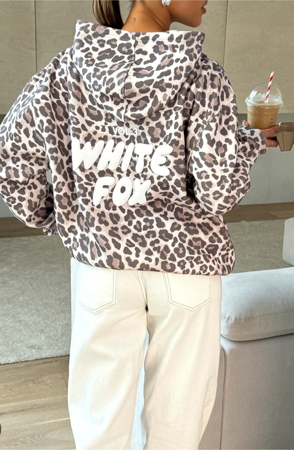 White Fox Vol.3 Leopard Print Hoodie