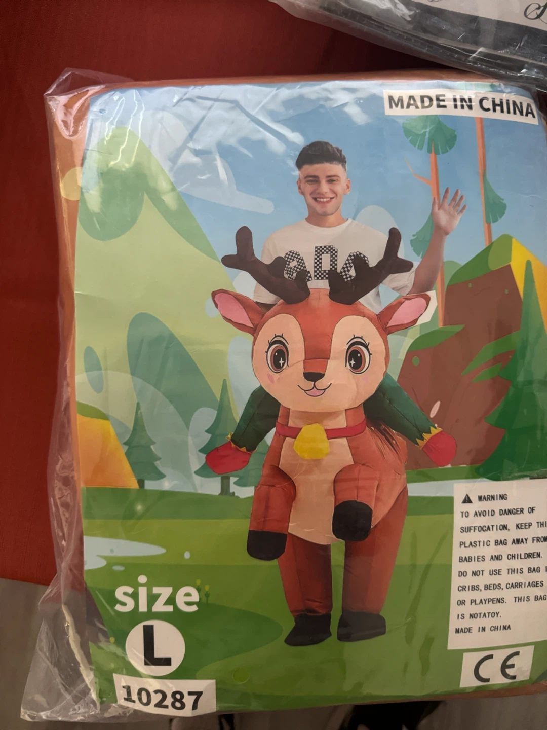 Inflatable Reindeer Costume Size Large