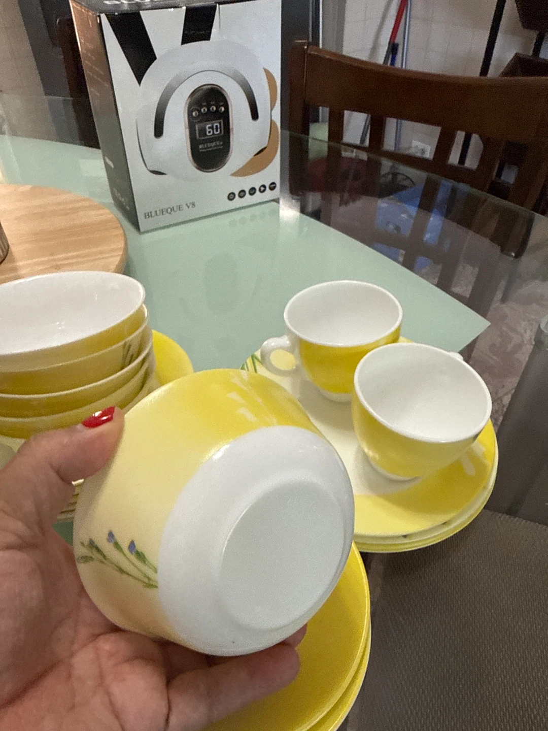 Vintage Yellow Floral Tea Set - photo 2