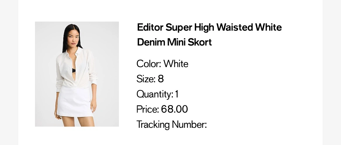 Express Editor Super High Waisted White Denim Mini Skort