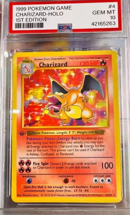 1999 Pokemon 1st Edition Holo Charizard PSA 10