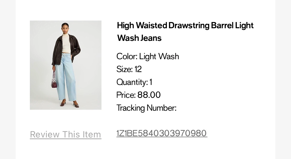 High Waisted Drawstring Barrel Light Wash Jeans