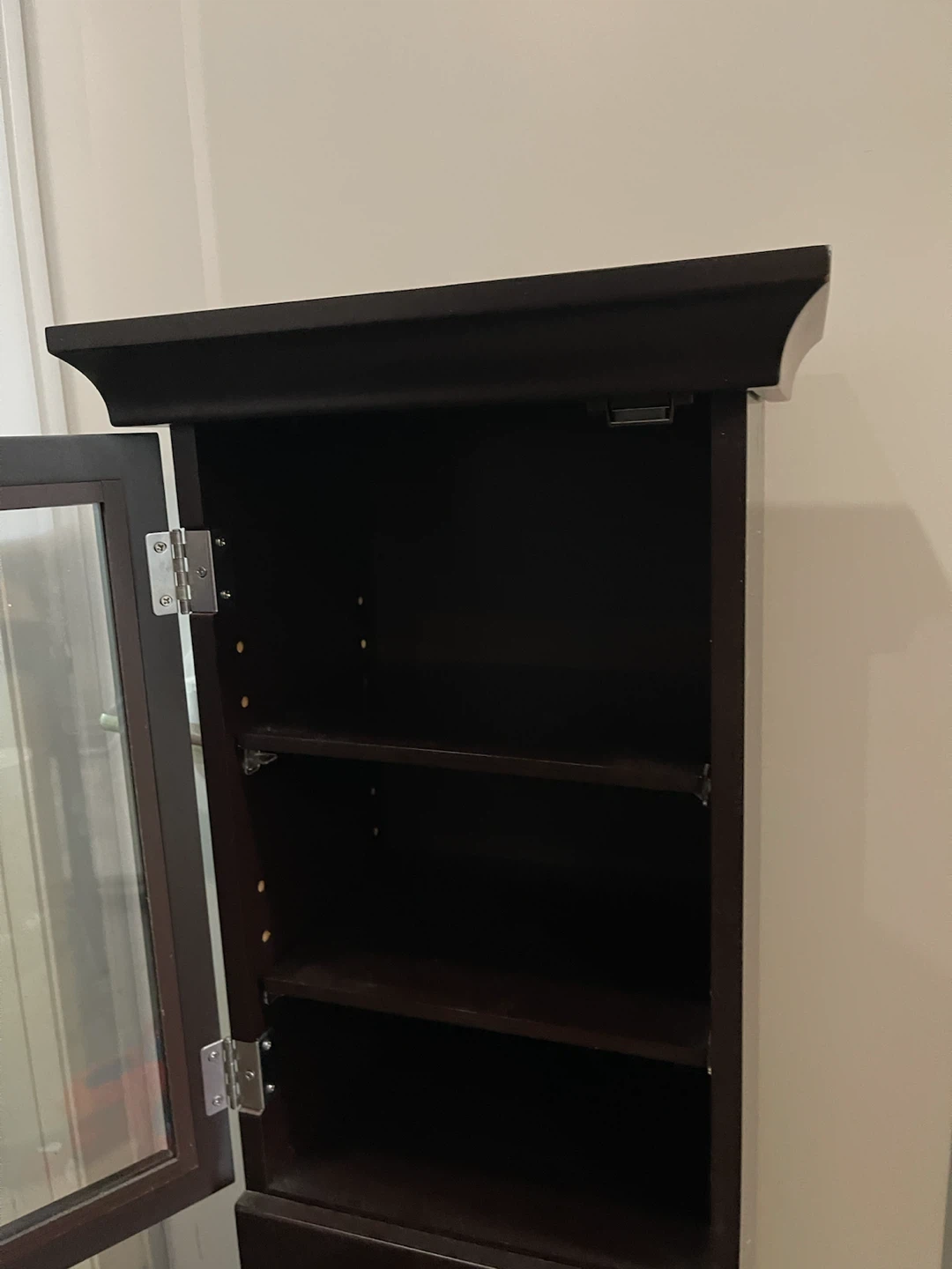 Dark Brown Narrow Storage Cabinet - photo 3