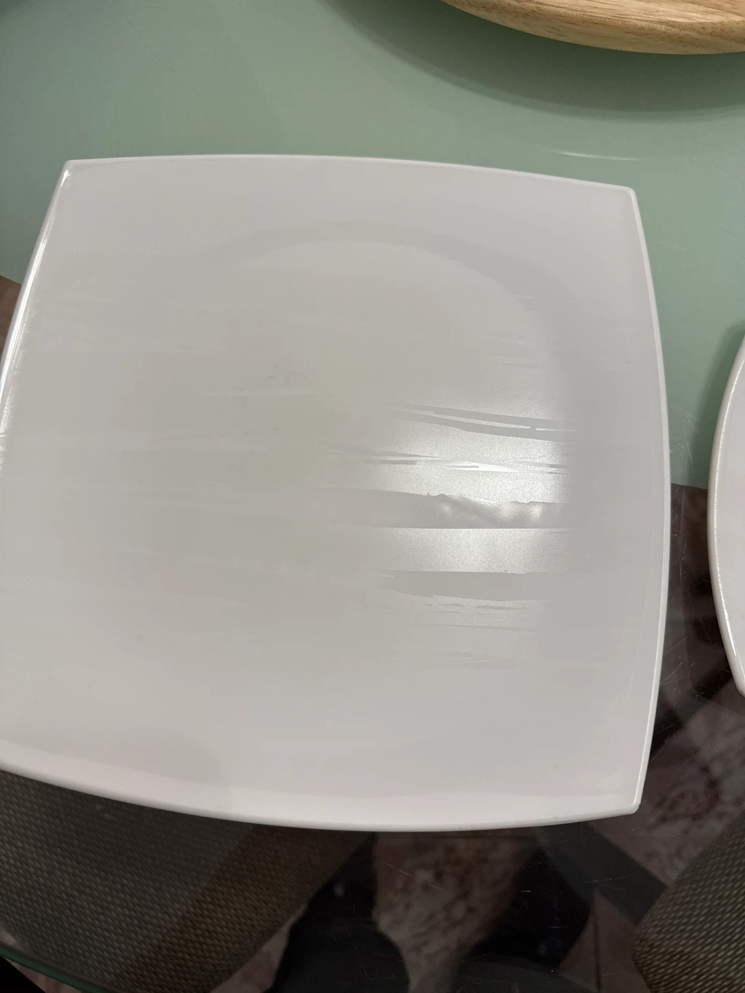 Set of White Square Plates royal prestige