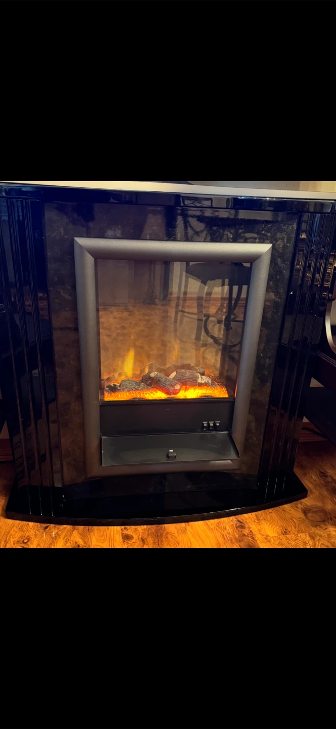 Black Electric Fireplace