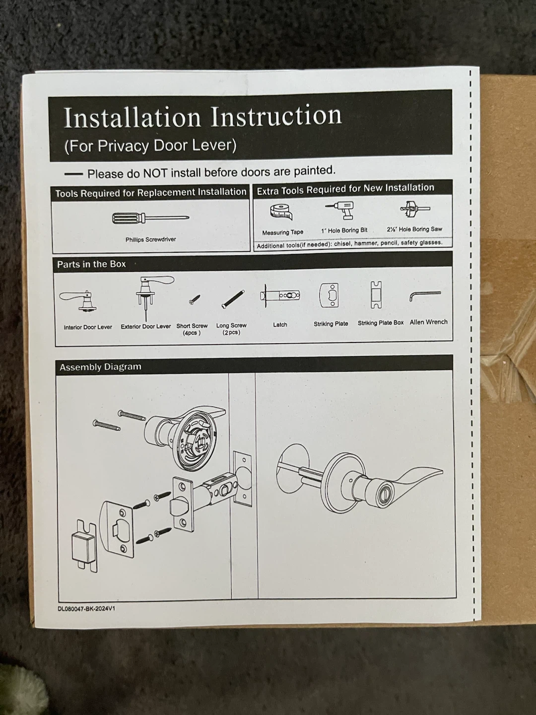 Privacy Door Lever Set