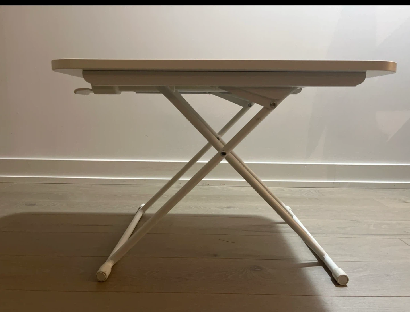 White Adjustable Height Laptop Table