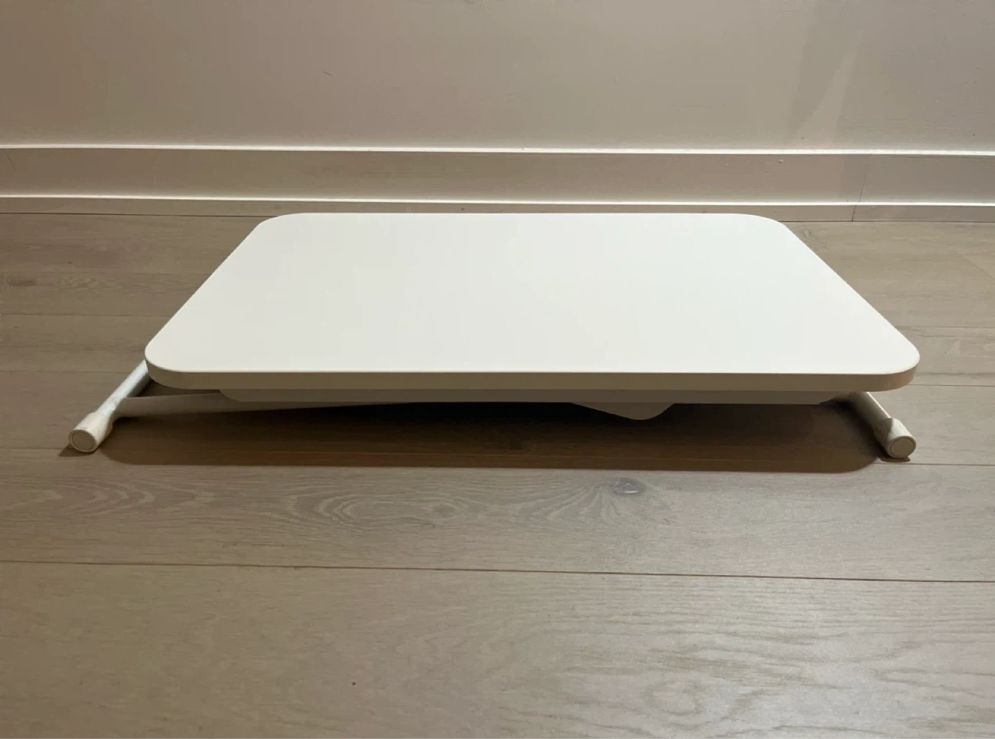 White Adjustable Height Laptop Table - photo 3