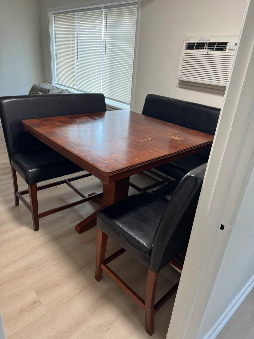 Black Corner Breakfast Nook Dining Set