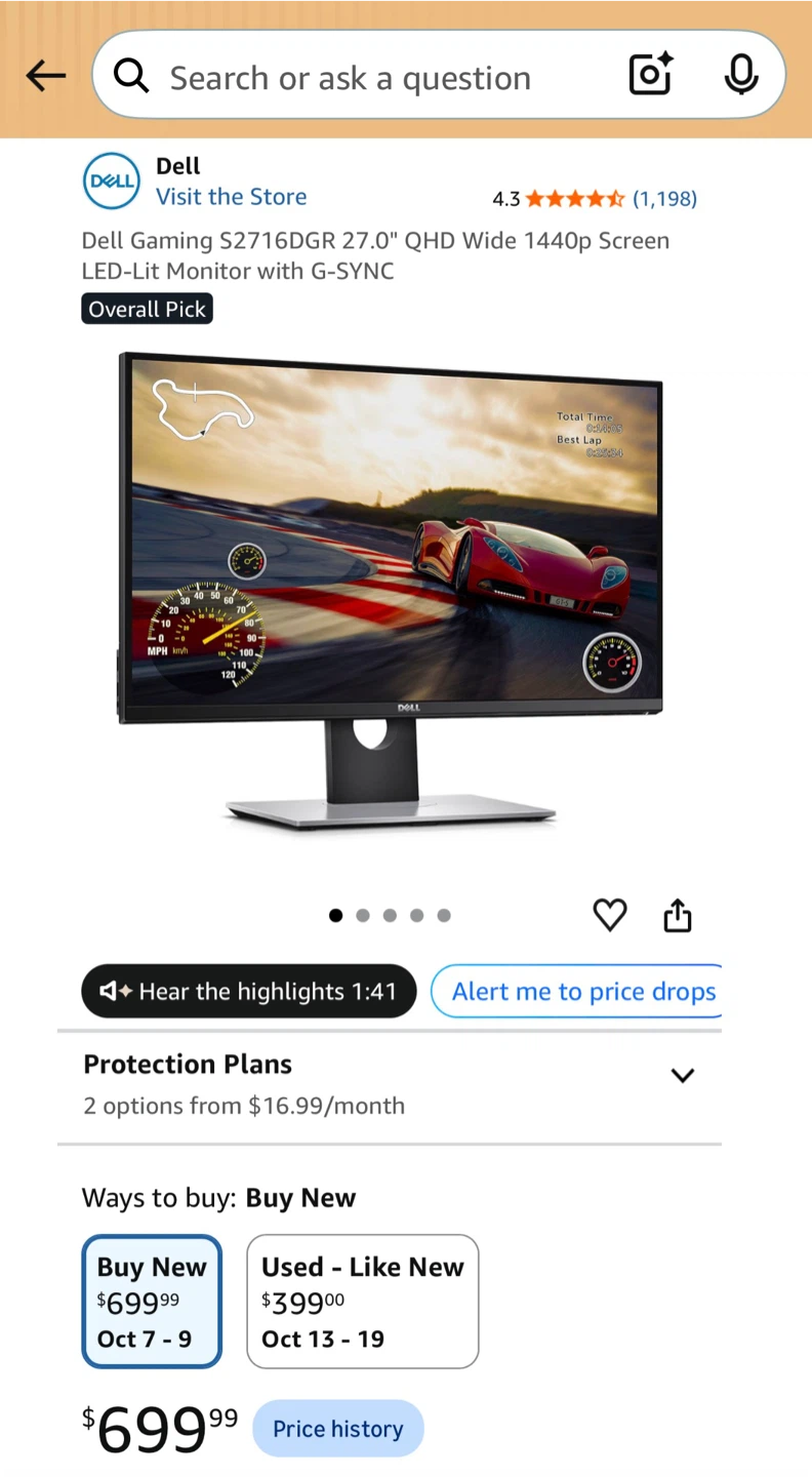 Dell s2716dgr 27-inch monitor 1440P 144HZ READ DESCRIPTION OTO - photo 4