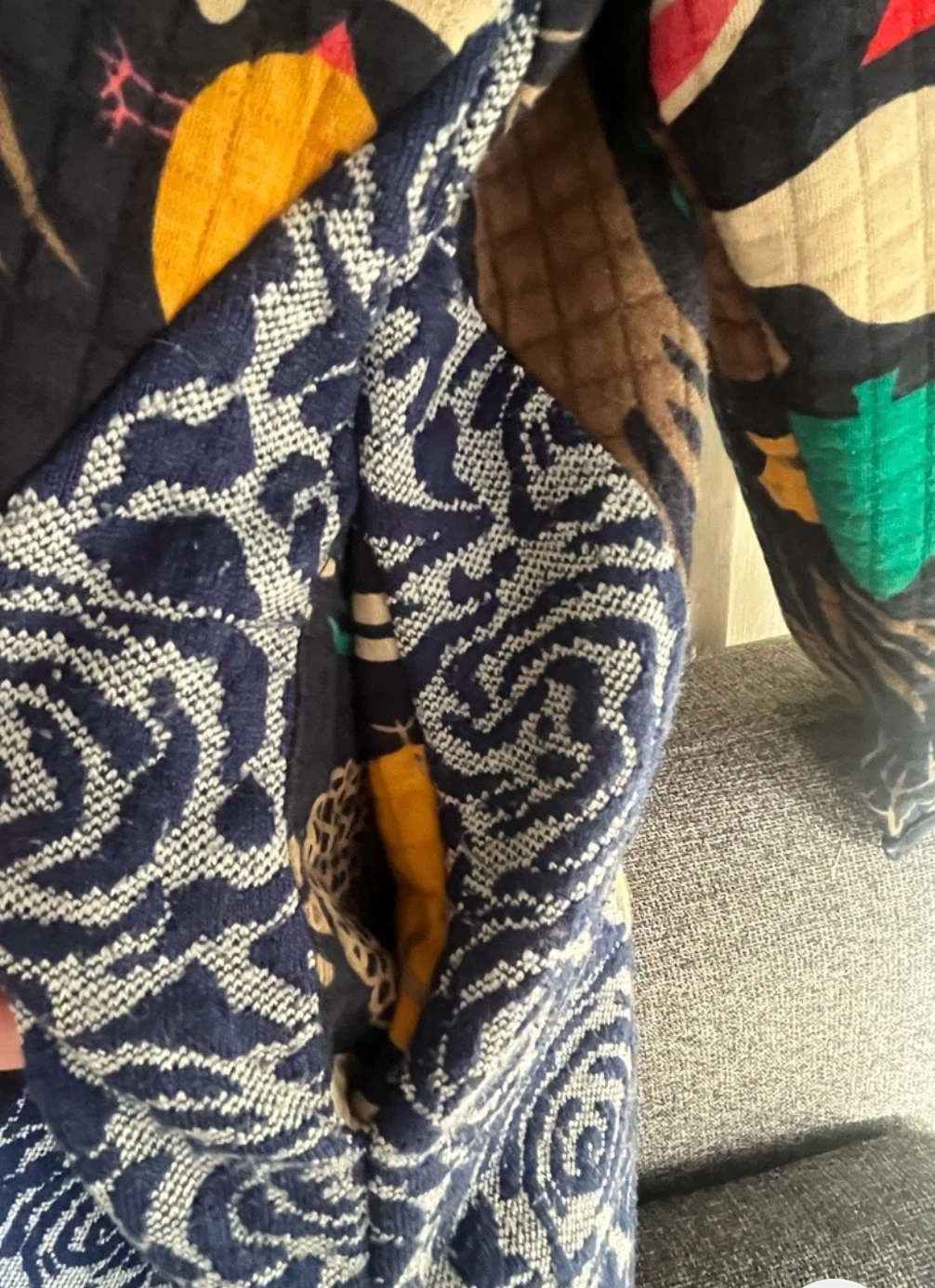 Quilted Forest Animal Print Hooded Sweater - photo 5