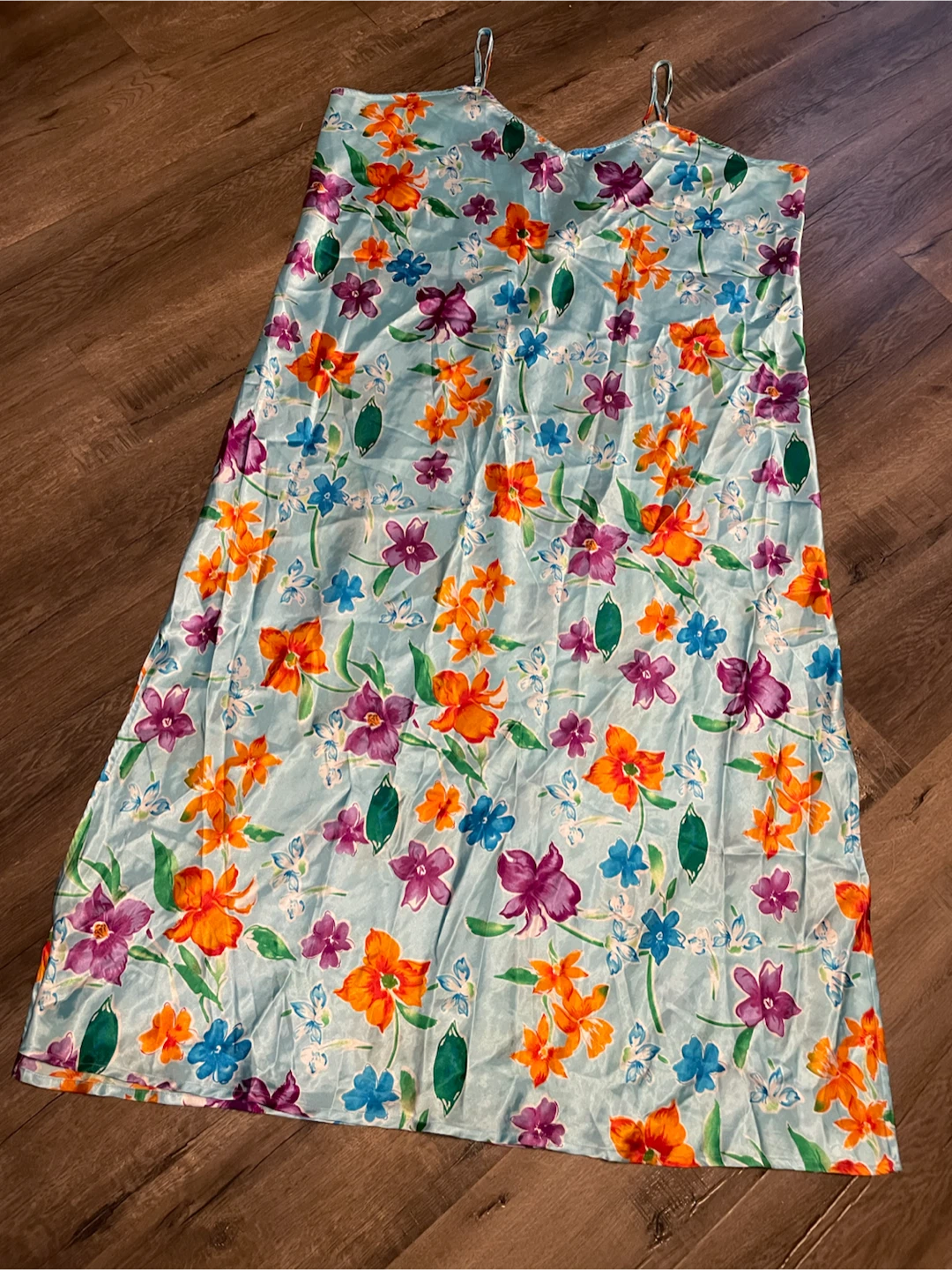 Floral Satin Slip Dress (size: 3X) New