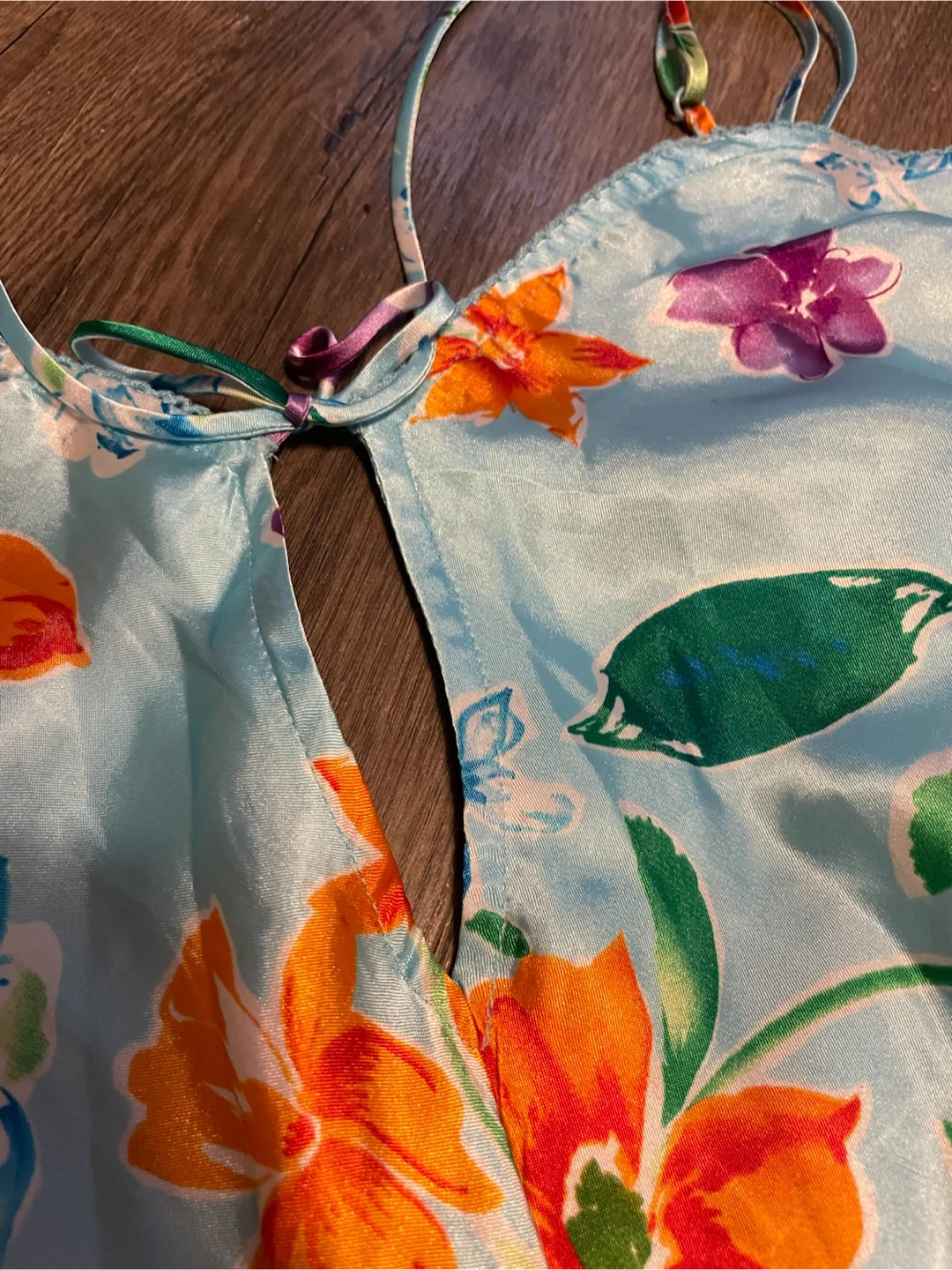 Floral Satin Slip Dress (size: 3X) New - photo 3