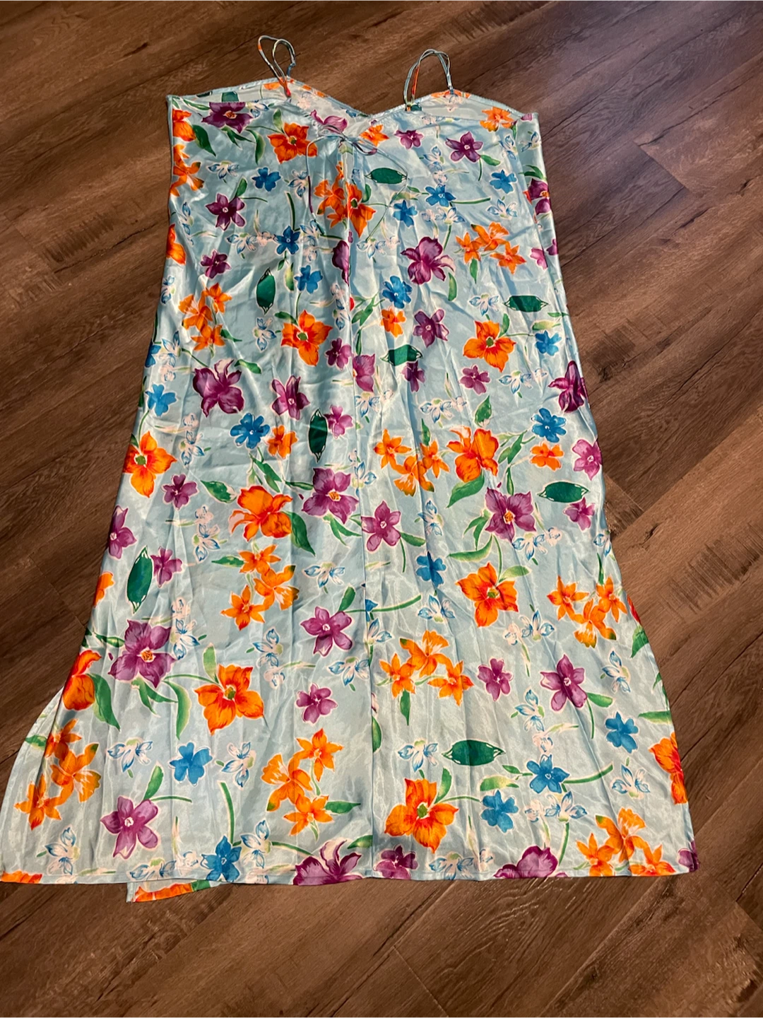 Floral Satin Slip Dress (size: 3X) New - photo 5