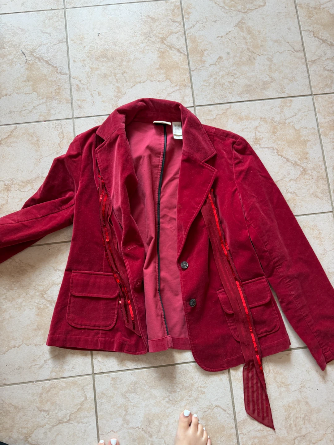 YZZA Red Velvet Blazer