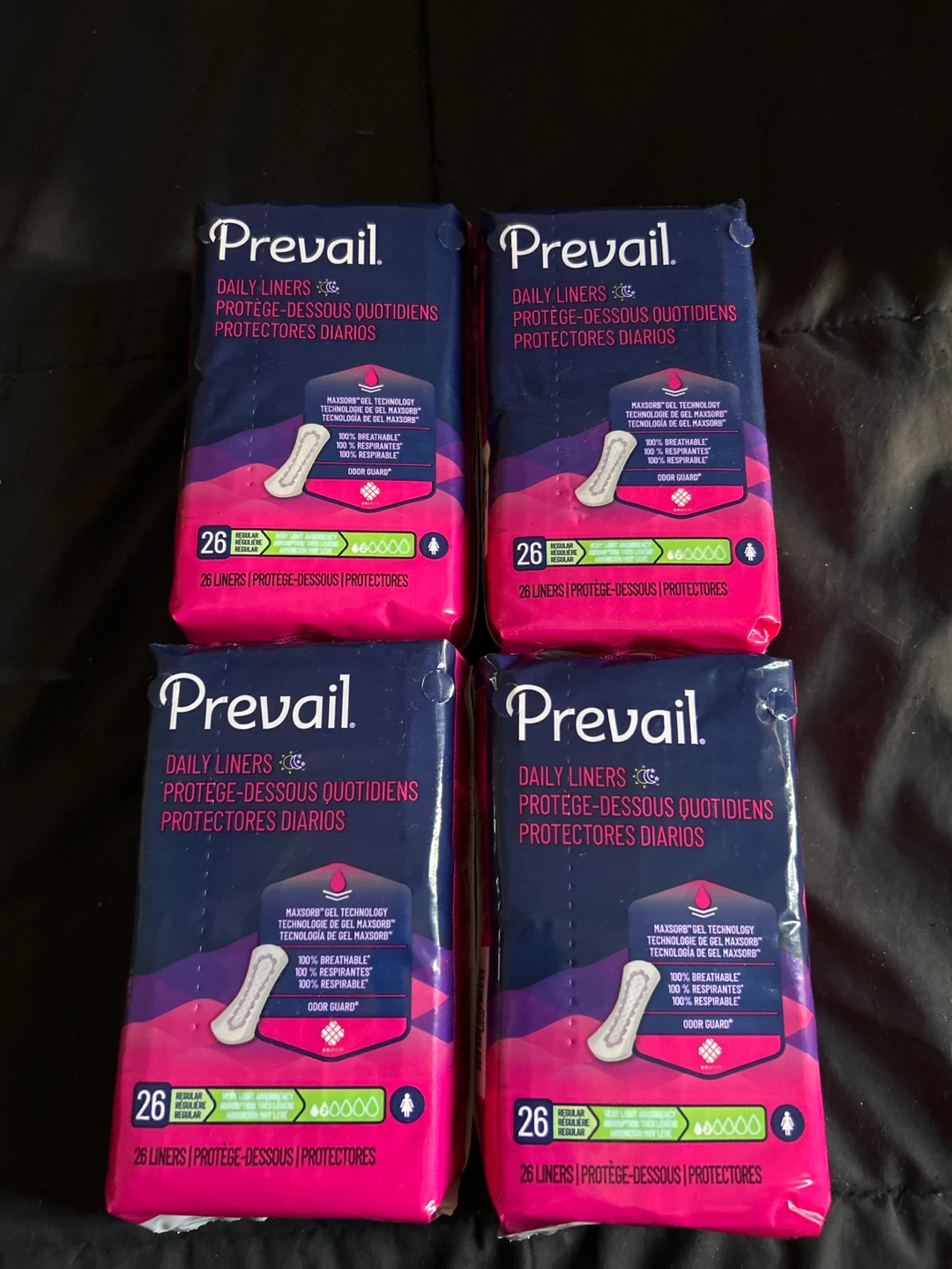 Snugwell Absorbent Pads and Prevail Daily Liners
