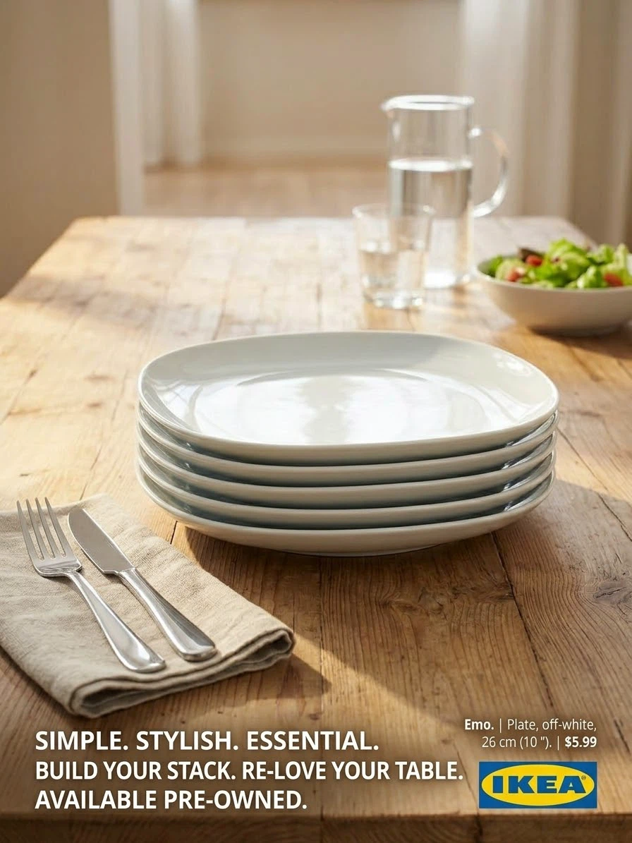IKEA Emo Off-White Small Plate
