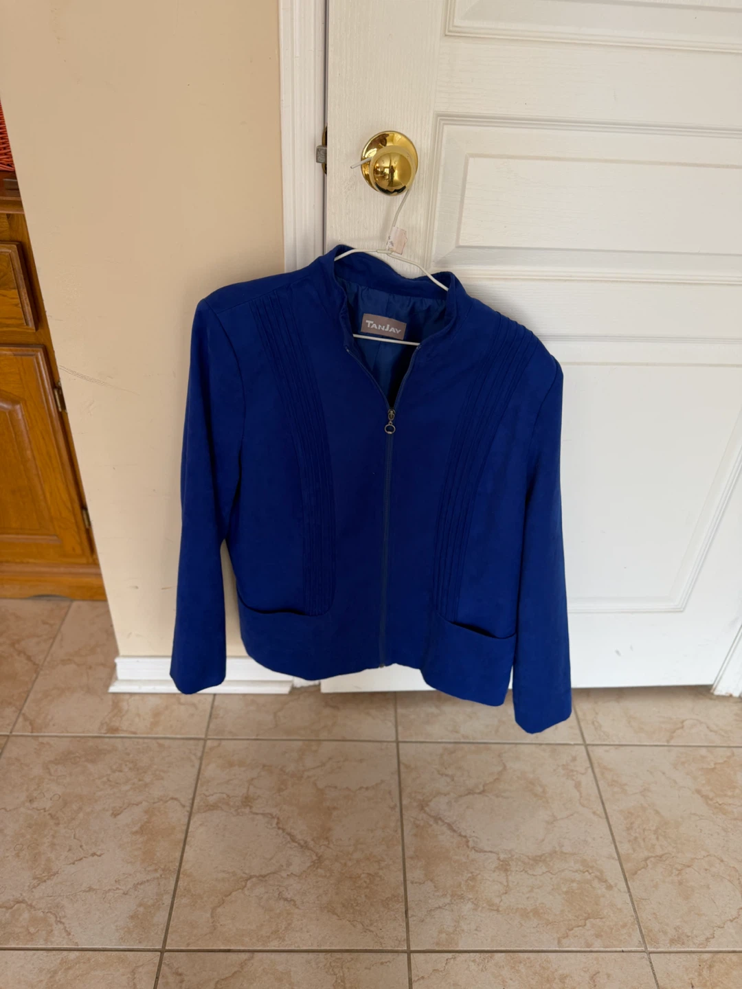 Tanjay Royal Blue Zip-Up Jacket
