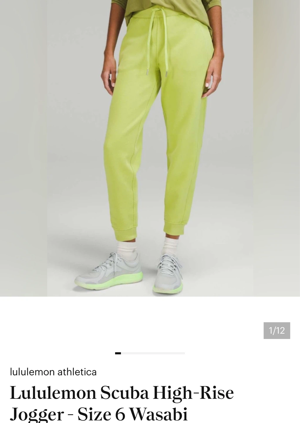 Lululemon Scuba High-Rise Jogger - Wasabi Size 6