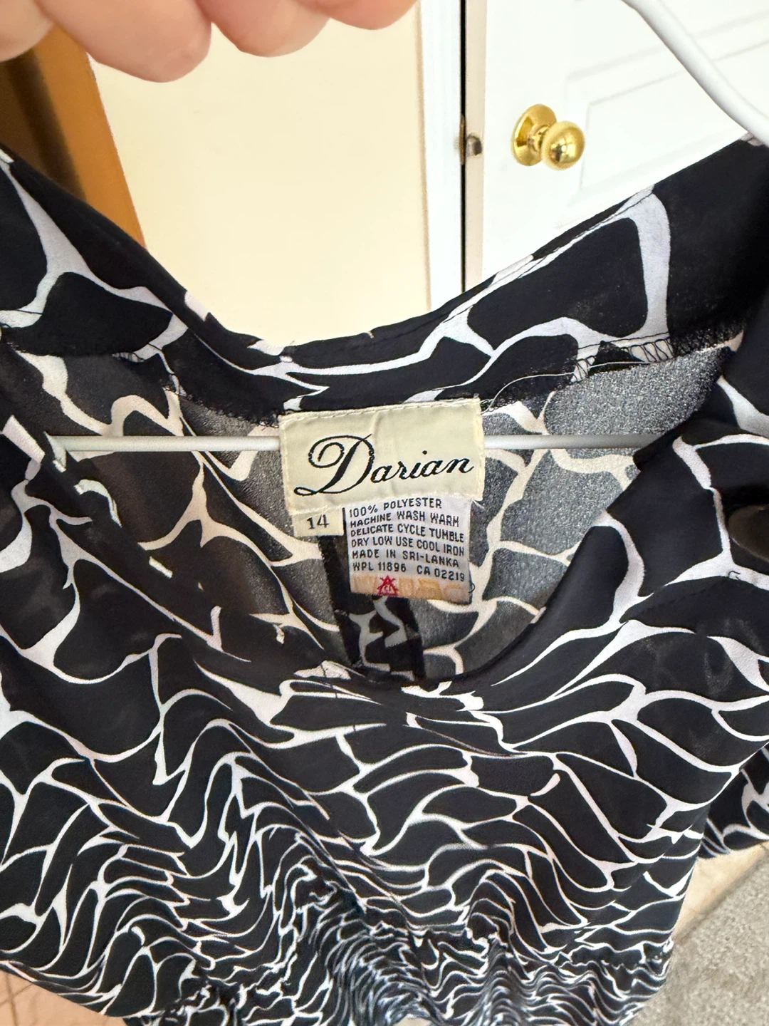 Darian Black and White Patterned Dress - photo 2