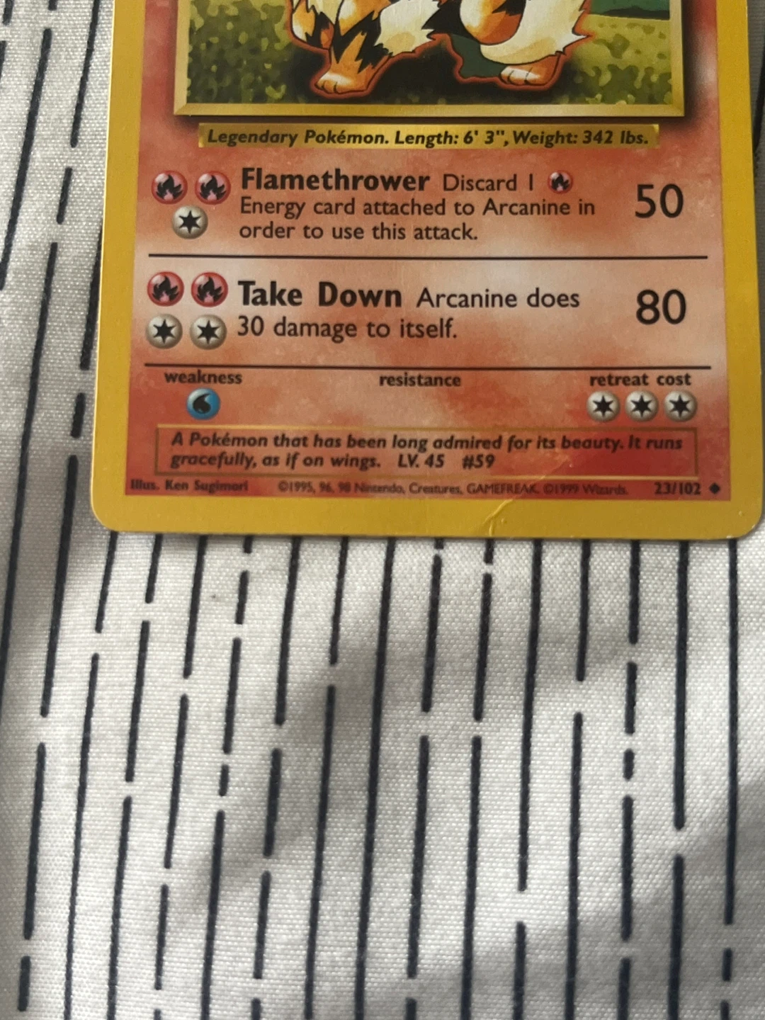 Vintage Arcanine Pokémon Trading Card - photo 3