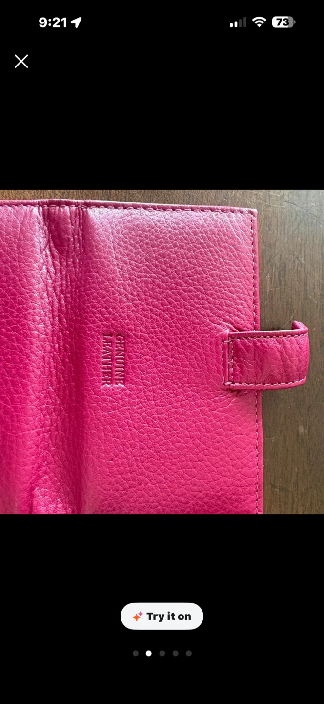 Hot Pink Genuine Leather wallet - photo 2