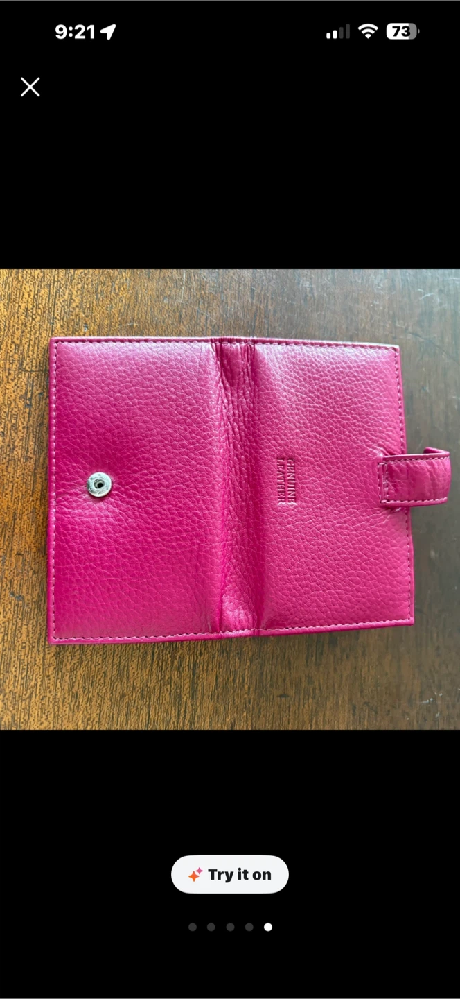 Hot Pink Genuine Leather wallet - photo 3