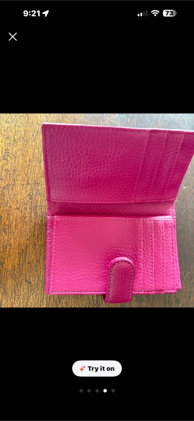 Hot Pink Genuine Leather wallet - photo 4