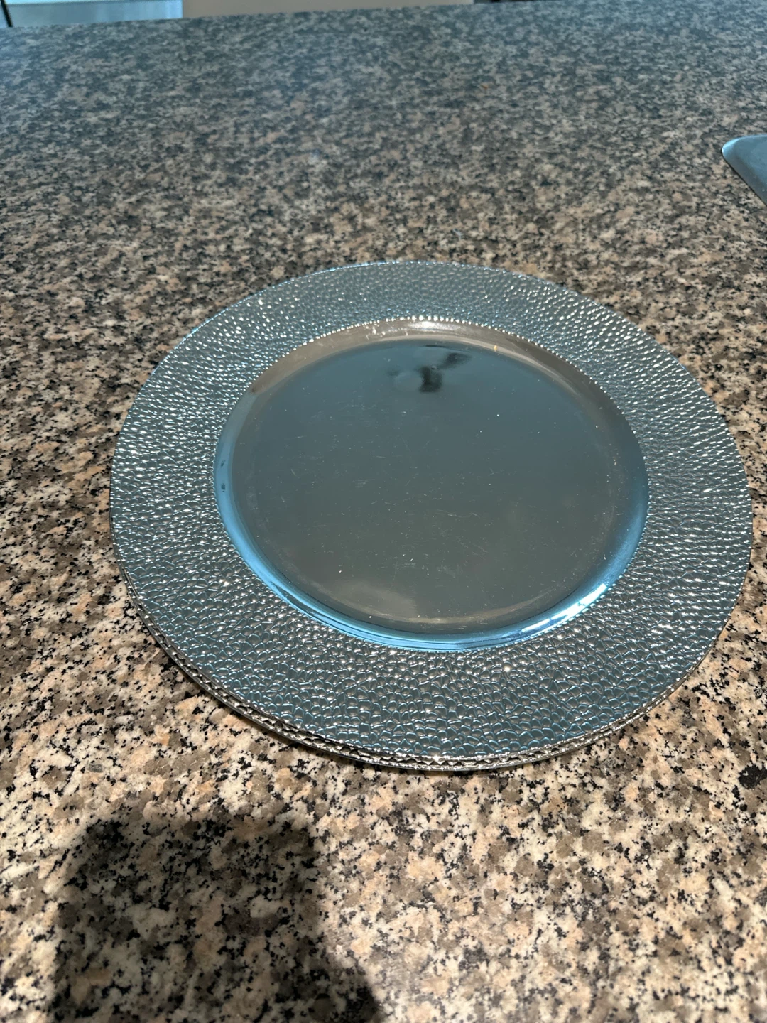 Set of Silver Charger Plates (Plastic)