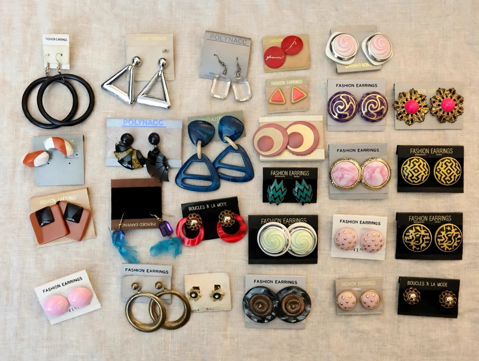 Assorted Vintage Fashion Earrings Collection