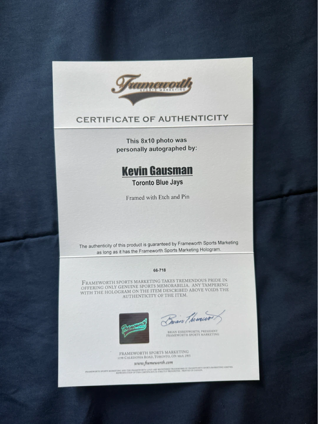 Frameworth Kevin Gausman Autographed Photo - photo 2
